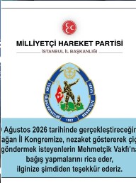 Mehmetçik Vakfı Bağış Çağrısı